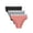 Black; Concrete PE Heather; Coral Flambe, variant on Originals Women's Seamless Rib Hi-Leg Bikini Underwear, 3-Pack