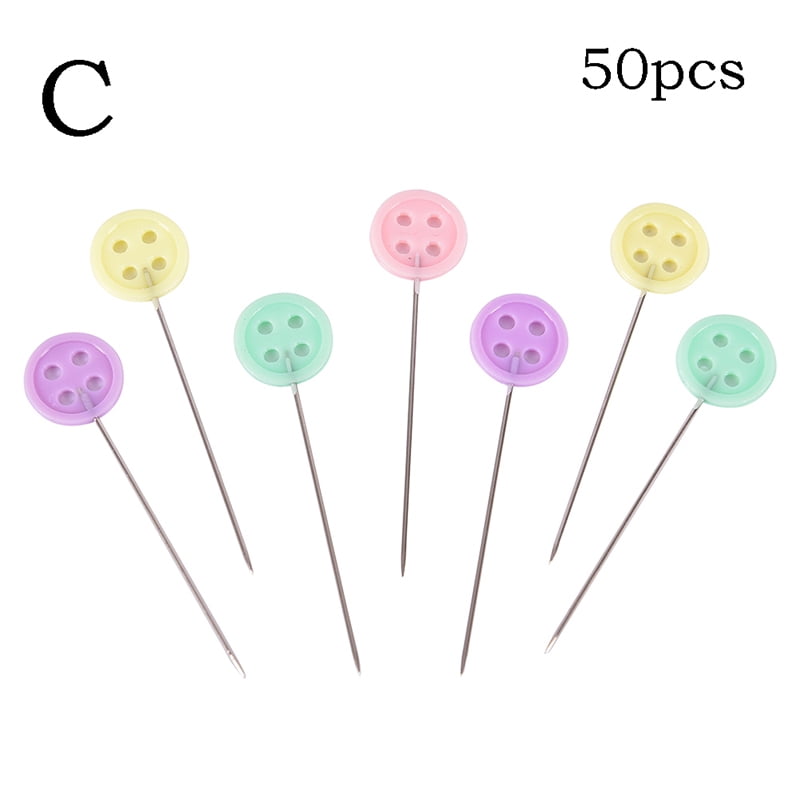 50X Patchwork Pins Flower Button Head Pins DIY Quilting Tool Sewing Accessories 50X Patchwork Pins Flower Button Head Pins DIY Quilting Tool Sewing Accessories