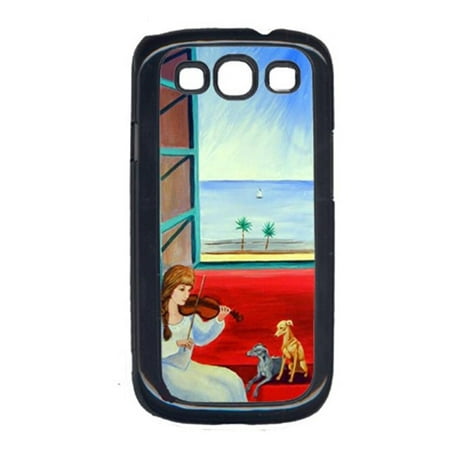 Italian Greyhounds with Mom and Violin Cell Phone Cover GALAXY
