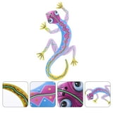 Frcolor Wall Decor Art Metal Lizard Hanging Sculpture Garden Gecko