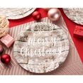 thumbnail image 3 of 144 Piece Merry Christmas Party Plates, Napkins, Cups, Cutlery, Wood Plank Design Dinnerware, Serves 24, 3 of 7