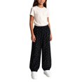 thumbnail image 5 of Qingpeng Girls Casual Pants Full Length Bow Print Elastic Waist Wide Leg Cuffed Autumn Winter Comfort Pants for Kids, 5 of 5