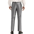 thumbnail image 3 of INSPIRE CHIC Dress Pants for Men's Classic Fit Solid Stretch Flat Front Work Business Trousers 32 Silver Gray, 3 of 6