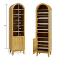 thumbnail image 7 of PULUOMIS 71" Tall Arched Cabinet with Doors, Solid Wood Legs, Adjustable Shelves for Vertical Storage, Narrow Arched Storage Bookcase, Space Saving Organizer for Bathroom, Living Room, Home Office, 7 of 7
