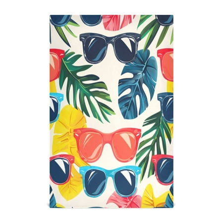 

Kitchen Towel 28x18 Inches x4，Plate Towel Decorative Towel Napkin Tea Towel Tea Towels For Kitchen Dish Cloths & Dish Towels Hawaiian Sunglasses