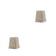 thumbnail image 1 of Monstrate Florero de cesta moderno con decoración de ratán para sala de estar y dormitorio Blanco 14cm 2piezas, 1 of 6