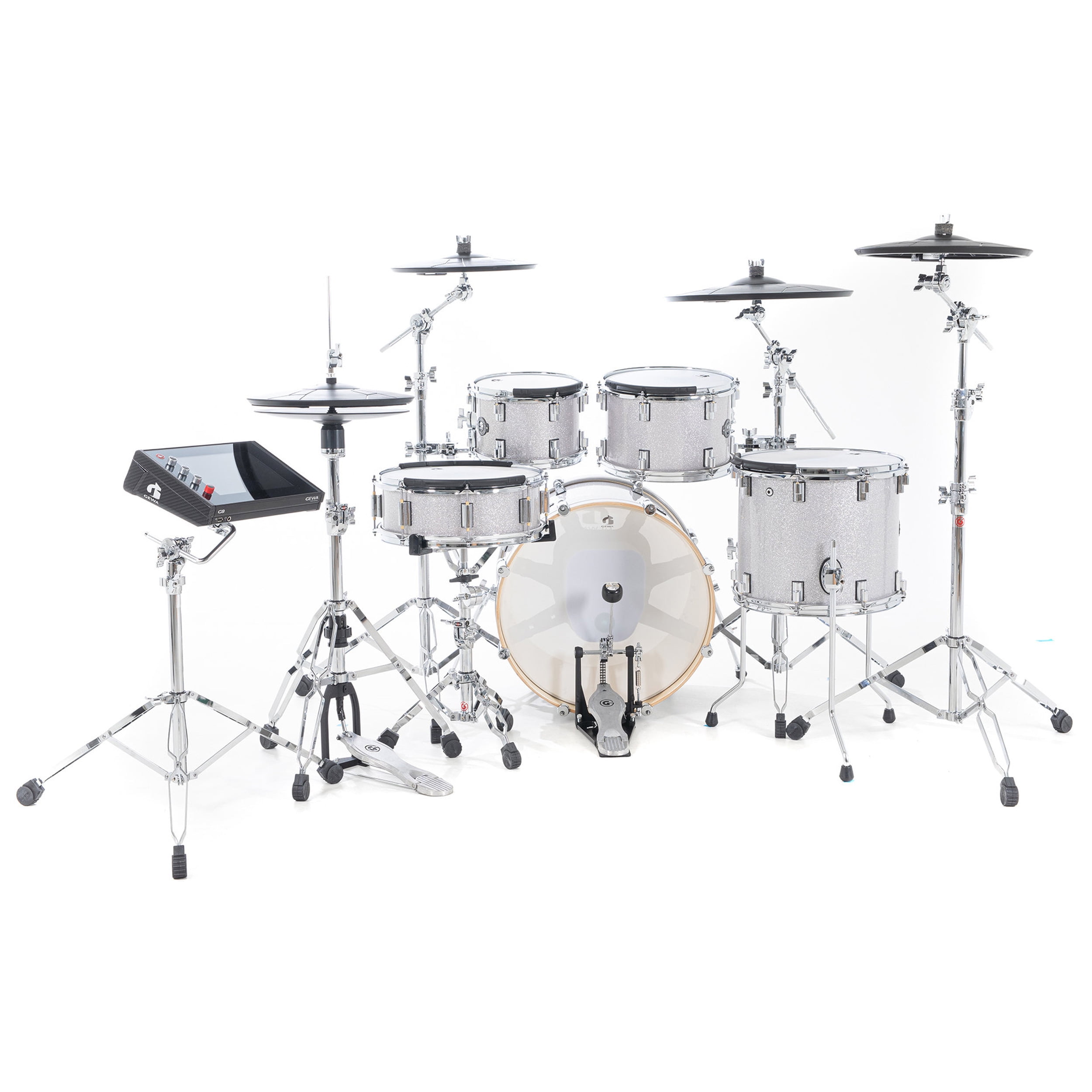 GEWA GD809.925 E-Drum Set G9 PRO 5 SE Silver Sparkle