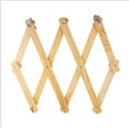thumbnail image 2 of Accordion Style Expandable Wall Mounted Rack - 10 Pegs/Hooks (2’’ Long Pegs) for Hat Caps Belt Umbrella Coffee Mug Jewelry Elegant Eco-Friendly, 2 of 4