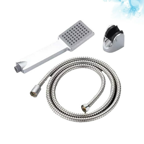Raindrops Adjustable Pressure Boosting Showerhead Handheld Bathroom Shower Head Silver ABS Stainless Steel