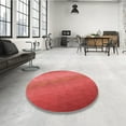 thumbnail image 4 of Ahgly Company Machine Washable Indoor Square Transitional Red Area Rugs, 4' Square, 4 of 7