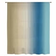 thumbnail image 2 of Blue Beige Ombre Sheer Curtains 96 Inches Long, Contemporary Art Abstract Aesthetics Light Filering Curtains, Privacy Drapes Simi Floor to Veiling Curtain for Living Room Large Window Treatment, 2 of 9