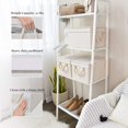 5Pack Storage Baskets For Shelves With Metal Frame, Rectangle Storage