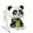 B, variant on Honeeladyy Solar Powered Nodding Panda Statue Ornament for Luck and Fortune Solar Nodding Panda Figurine Car Dashboard Animal Figurine Ornament for Table Cabinet Shelf Decoration