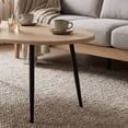 thumbnail image 6 of Giantex Oval Coffee Table, Mid-Century Sofa Accent Table w/Rounded Edges, Easy Assembly, Natural, 6 of 9