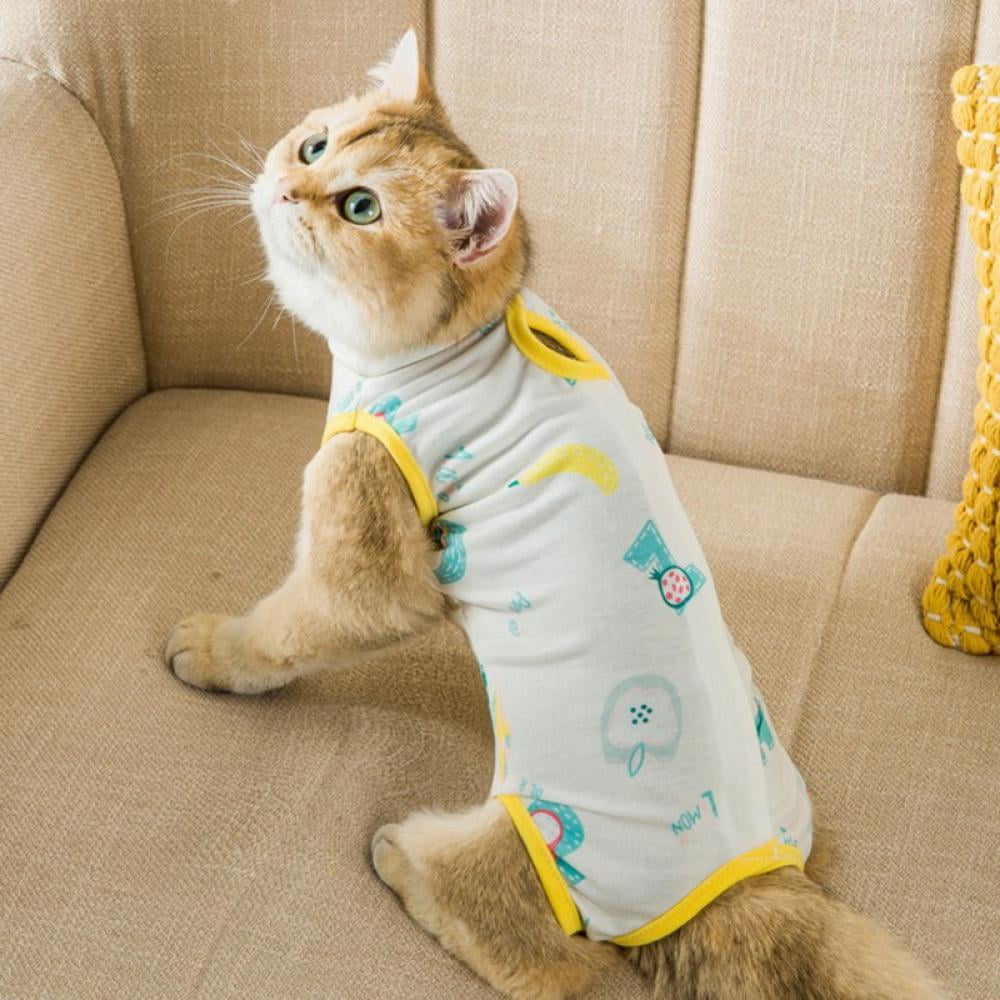 Altsales Cat Recovery Suit for Abdominal Wounds, Breathable Pet Cats E