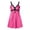 Hot Pink, variant on CHUMUD Petite Womens Summer Nightgowns V-Neck Spaghetti Strap Nightgown, Lace Trim Empire Waist Sleep Dress Lounge Pajamas