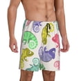 thumbnail image 2 of Sikiie Cute Chameleons Mens Pajama Shorts, Lightweight Lounge Pant with Pockets Soft Sleep Pj Shorts for MenLarge, 2 of 6