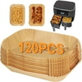 thumbnail image 1 of QJUHUNG Air Fryer Liners for Ninja Dual Air Fryer  Set of 120  Rectangle Disposable Air Fryer Liners Compatible with Ninja DZ201/DZ401/DZ090  Instant Vortex and Other DualZone Airfryer, 1 of 1