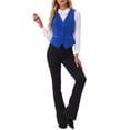 thumbnail image 2 of CHALECO DE VELVET INSPIRE CHIC PARA MUJERES, SIN MANGAS, ESTILO RETRO, BLAZER STEAMPUNK, VESTIDO ELEGANTE, TALLA M, AZUL REAL, 2 of 6
