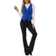 thumbnail image 2 of Chaleco de terciopelo INSPIRE CHIC para mujer, sin mangas, estilo retro, blazer steampunk, chaleco elegante, talla XS, azul real, 2 of 6