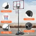 thumbnail image 3 of Tuqiang Panier de Basketball Portable Réglable 7,5-9,2 Pi Panneau Arrière 32 Pouces pour Jeunes Adultes Intérieur Extérieur Rouge, 3 of 7