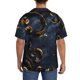 thumbnail image 3 of Balery Elegant Gold Scrollwork Camisa Casual de Manga Corta con Botones para Hombre, Texturizada, Estilo Cubano, para Playa, Verano-XX-Large, 3 of 5