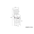 thumbnail image 3 of Linon Full Back Metal Counter Stool, 24" Seat Height, Matte Bronze Finish with Brown Fabric, 3 of 5