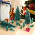 thumbnail image 4 of Manunclaims 64 Pieces Artificial Mini Christmas Tree Sisal Snow Trees Bottle Brush Christmas Trees Pine Trees Ornaments with Wooden Base for Christmas Party Home Decoration (4 Sizes), 4 of 8