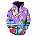 thumbnail image 1 of Sudadera con capucha con estampado 3D de grafiti artístico para hombre, nueva sudadera con cremallera y patrón abstracto de color, sudadera informal de manga larga estilo Harajuku urbano, 1 of 6
