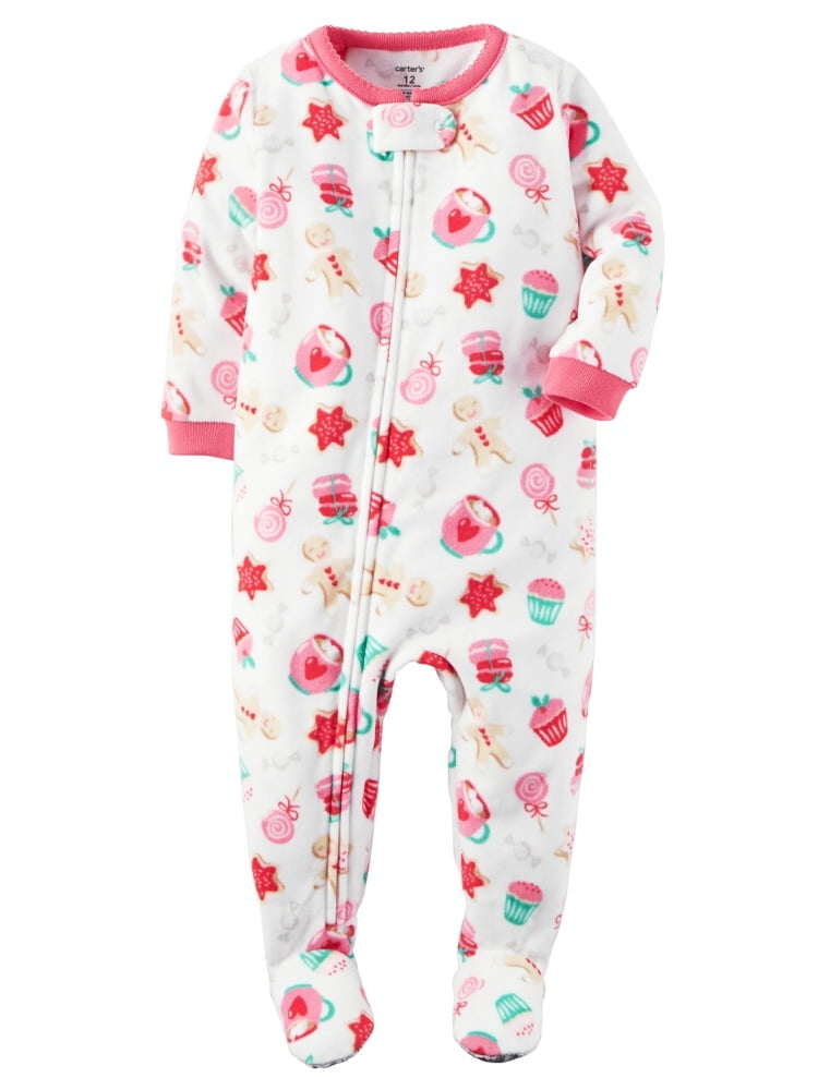 carters one piece fleece pajamas