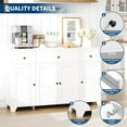 thumbnail image 5 of 55" Modern Buffet Cabinet - Minimalist Sideboard with 3 Drawers & 4 Doors, Adjustable Shelves Storage Console for Kitchen, Dining & Living Room, 5 of 7