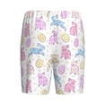 thumbnail image 2 of Lsque Easter Colorful Rabbit Mens Sleep Pajama Shorts,Short Pajama Pants, Cotton Ultra-Soft Knit-Large, 2 of 9