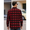 thumbnail image 4 of OALUXE Men's Plaid Button Down Shirts Cotton Long Sleeve Shirts with Pocket, 4 of 7