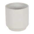 thumbnail image 3 of Cheungs Elegora Straight Side Solid Color Ceramic Pot - Off White Medium, 3 of 3