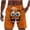 Orange-3, variant on ZToonmas Men's Print Beach Shorts Elastic Drawstring Waist Quick Dry Swim Trunks for Beach Vacation and Pool Parties