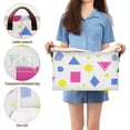 thumbnail image 5 of Yayeee Foldable Storage Basket for Shelves with Handles Set of 2 Waterproof Cloth Bins, Yellow Retro Round, 5 of 7