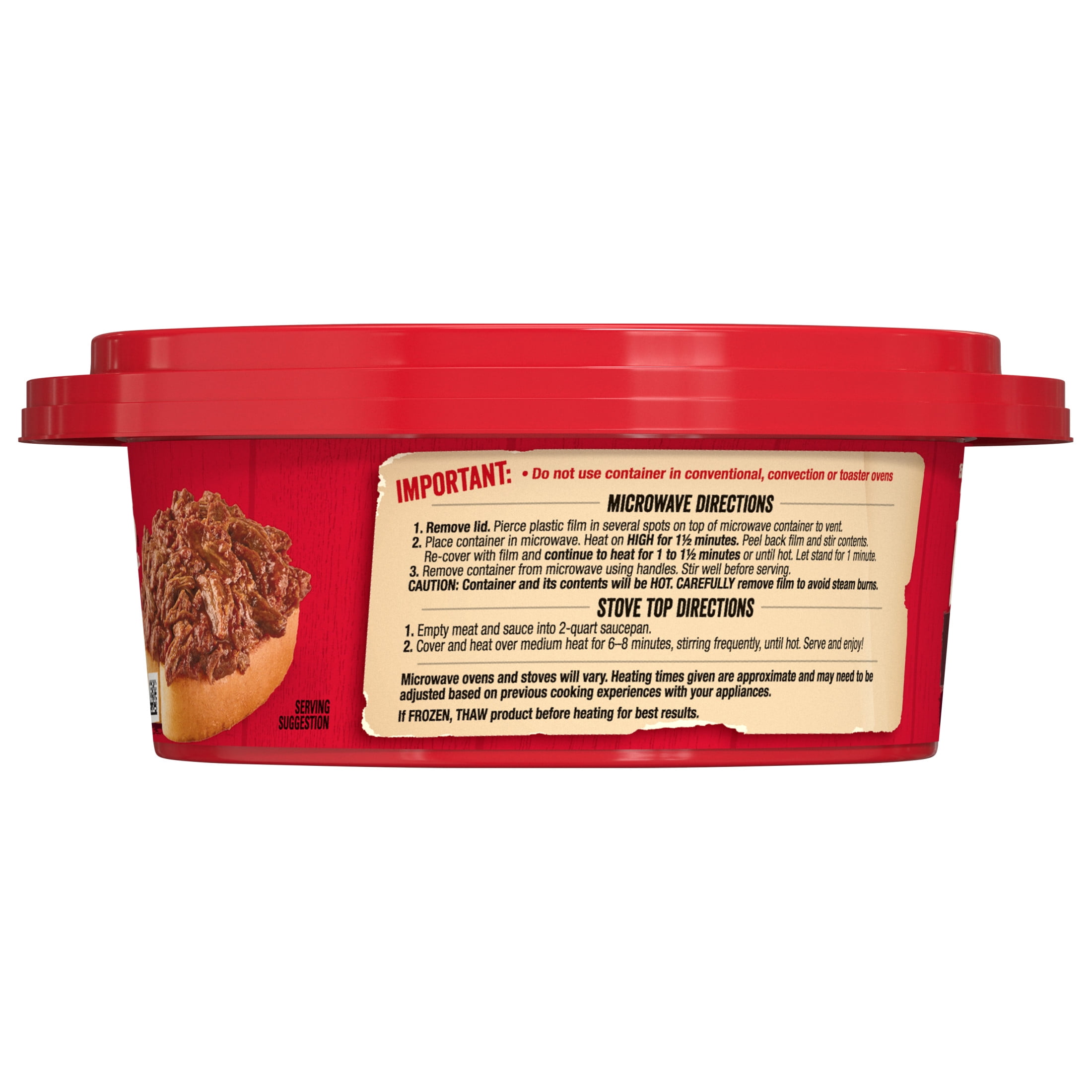 LLOYD'S Seasoned and Shredded Beef in Original BBQ Sauce, 15 grams Protein Per Serving, Refrigerated, 15 oz Plastic Tub