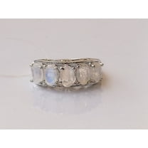 Natural moon stone ring in 925 sterling silver