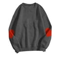 thumbnail image 4 of Elvqul Sweatshirt for Women Loose Fit Dark Gray Sweatshirts Casual Graphic Pullover Hoodless Fashion Womens Hoodies Crew Neck, 4 of 5