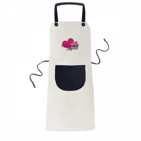 

Couple Love Eternal Companionship Apron Adjustable Bib Cotton Linen BBQ Kitchen Pocket Pinafore