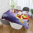 thumbnail image 4 of GZHJMY Cute Santa Outdoor Tablecloth 54x54In,Rectangle Table Cover Kitchen Dinner for Outdoor and Indoor Party Holiday Hotel BBQ-Christmas219 Home Decor, 4 of 7