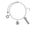 thumbnail image 2 of Delight Jewelry Silvertone Capital Letter - S - Pebble Disc - Silvertone Dream Big Charm Bracelet, 7.5+2" Extender, 2 of 4