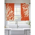 thumbnail image 5 of Sea White Coral Orange Sheer Curtains 45 Inch Long 2 Panels, Marine Background Modern Art Light Filtering Rod Pocket Semi Sheer Curtains, Sheer Voile Drapes for Living Room Bedroom, 52"x45", 5 of 5