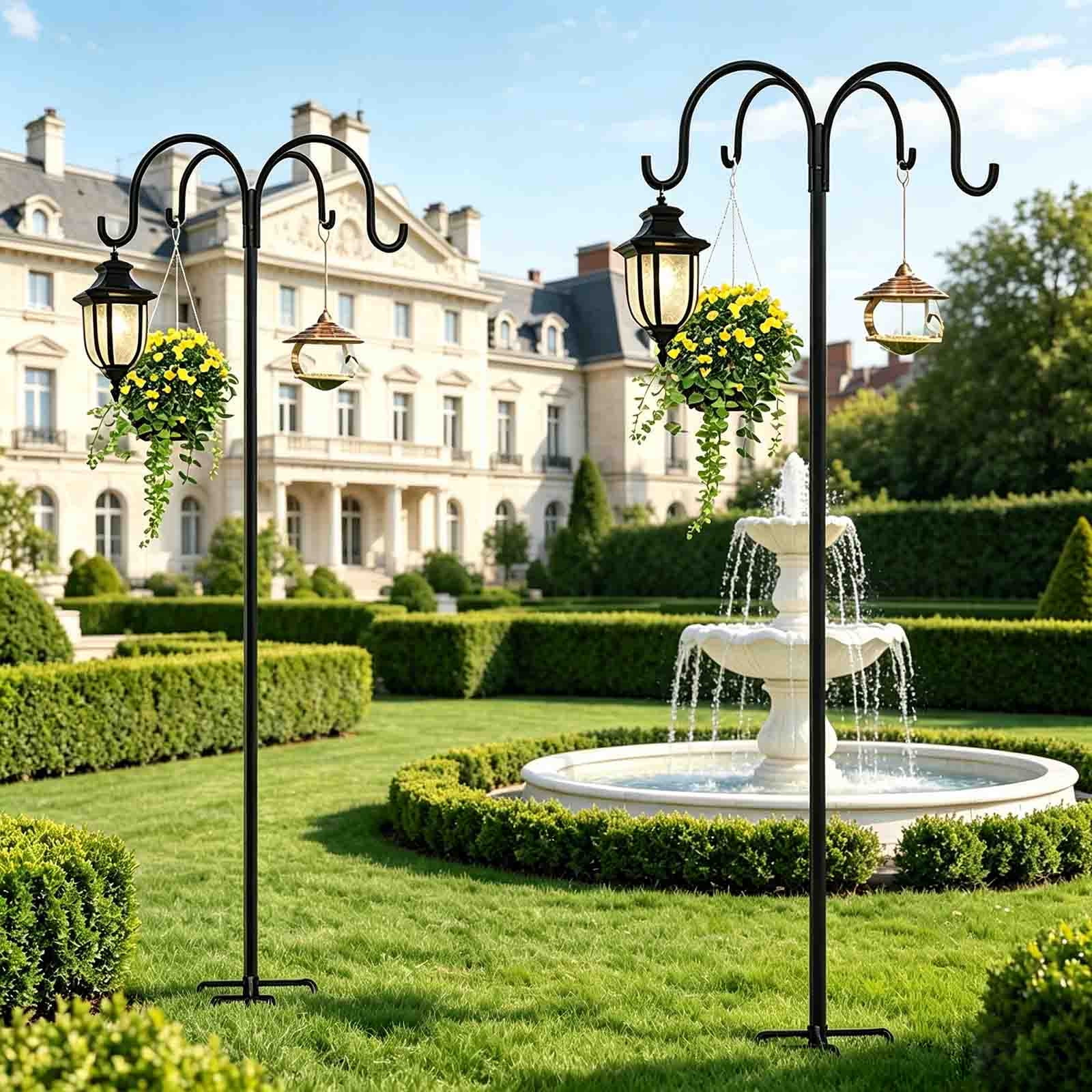 Garden Shepherd-Hooks, 61 Inch Shepherd-Hooks Shepherd Plant Stand, For Bird-Feeder Lantern Plant-Hook Garden-Stake