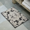 thumbnail image 5 of Better Trends 5 Piece Bathroom Rug Set 100% Cotton Extra Soft Tufted Bath Rug Water Absorbent Non-Slip Bath Mat Machine Washable (Charcol) Medallion Collection, 5 of 10