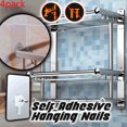 4Pc Strong Adhesive Seamless Stickers 12Mm Long Screw Rod Towel Rack