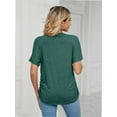 thumbnail image 7 of Womens T Shirts V Neck Short Sleeve Casual Loose Tees Tops Trending, 7 of 7