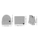 thumbnail image 3 of Conjunto de gorro y bufanda Prolriy para mujer y hombre, cálido y bonito gorro de lana, bufanda y guantes para otoño e invierno, tres gorros de punto para la nieve, mitones y bufandas, guantes de, 3 of 4
