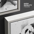 thumbnail image 4 of wall26 Framed Canvas Print Wall Art Watercolor Explosion Black &amp; White Sleeping Panda Animals Wildlife Illustrations Pop Art Chic Portrait Relax/Calm for Living Room, Bedroom, Office - 16"x2, 4 of 5