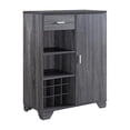 thumbnail image 2 of Bowery Hill Modern Wood 12-Bottle Buffet in Dark Gray, 2 of 9